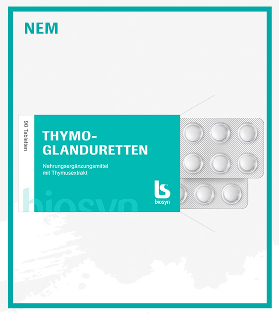Thymo-Glanduretten-Nahrungsergänzungsmittel mit Thymusextrakt