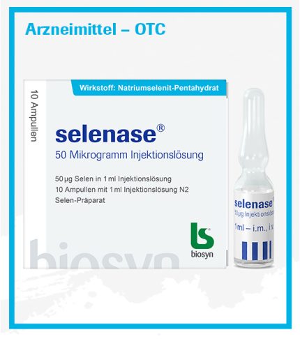 Selenase® 50 Mikrogramm Injektionslösung- Injektion bei Selenmangel